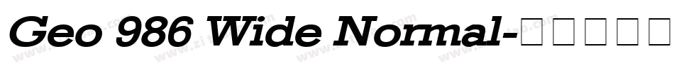 Geo 986 Wide Normal字体转换